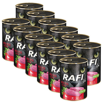 Rafi Cat Adult Pat&amp;eacute; with Veal 12 x 400 g foto