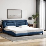 VidaXL Cadru de pat fără saltea, albastru, 200x200 cm, textil