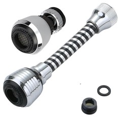 Set 2 Bucati Economizor de Apa cu Bule Rotative 360 de Grade pentru Robinet, Filtru Aerator Calitate pentru Bucatarie si Baie