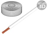 Cablu electric litat alb 6mm2 450V-750V