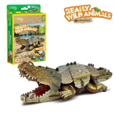 Cubic Fun - National Geographic Animale Salbatice Puzzle 3D Crocodil 54 piese foto