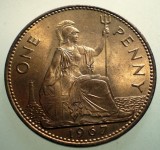 1.677 MAREA BRITANIE ANGLIA ELIZABETH 1 ONE PENNY 1967 XF/AUNC