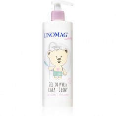 Linomag Emolienty Shampoo & Shower Gel 2 in 1 gel de dus si sampon pentru nou-nascuti si copii 400 ml
