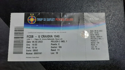 Bilet FCSB - U Craiova foto