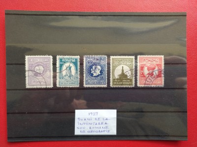 1927 - 50 DE ANI DE LA INFIINTAREA SOCIETATII ROMANE DE GEOGRAFIE foto
