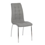 Scaune de bucatarie BUC 231, piele ecologica, cadru cromat, ergonomic, 120 kg