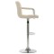 Scaun de bar, crem, material textil - 4