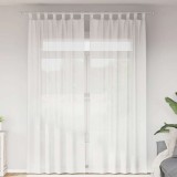 vidaXL Perdele Voile cu Bucle 2 buc Alb 140x260 cm