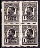 Cumpara ieftin ✅ RO 1909 LP 67 "Carol I tipografiate " , 1B in bloc de 4 , MNH