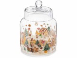 Borcan Craciun sticla multicolora &Oslash; 13 cm x 17,5 H