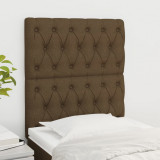VidaXL Tăblii de pat, 2 buc, maro &icirc;nchis, 80x7x78/88 cm, textil