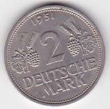 Germania RFG &ndash; moneda 2 marci germane 1951 G &ndash; 2 Deutsche Mark