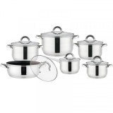 Set oale din inox cu capac 12 piese Grunberg GR1513