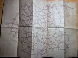 Harta drumurilor nationale - din anul 1973 - dimensiuni 55/40 cm