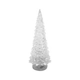 Decoratiune Craciun, brad luminos, LED multicolor, PE, 3xAAA, 10.5x30 cm, Strend Pro