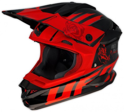 Casca motocross Ufo Interceptor Red Demon, fibra de carbon, negru/rosu, S Cod Produs: MX_NEW HE029S foto