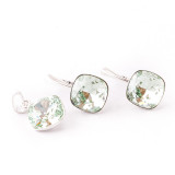 Set AG.925,Swarovski /verde deschis