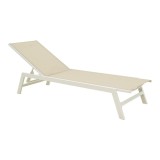 Cumpara ieftin Sezlong Boka, Pako World, Alb, Aluminiu, Bej, 60x192x31 cm