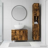 Cumpara ieftin Set de dulapuri pentru baie, 2 piese ZWOLLE Stejar fumuriu