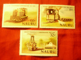 Serie Nauru 1980 - Locomotive , 3 valori, Nestampilat