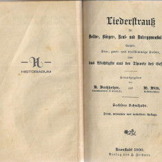 HST C95 Liederstrauk fur Volks Burger Real und Untergymnasialschulen 1894 Brașov