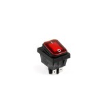 Intrerupator IRS Impermeabil 220V 16A cu LED Rosu, Protectie IP67, Buton Cauciucat, Montaj Rapid 30x22mm
