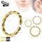 Piercing pentru nas din o?el, cerc rasucit in spirala, culori diverse - Grosime x diametru: 1,6 mm x 10 mm, Culoare: Negru