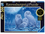 Puzzle 500 piese - Glow in the dark - Owls | Ravensburger