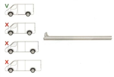 Prag Ford Transit (V184/5) 05.2000-04.2006(Pt Model Scurt) , partea Stanga, L=1180mm; Scurt; Sub Usa Culisanta, foto