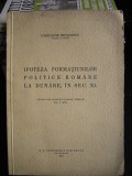 IPOTEZA FORMATIUNILOR POLITICE ROMANE LA DUNARE ,IN SEC XI-CONSTANTIN NECSULESCU