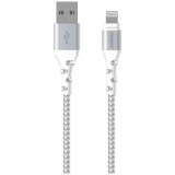 Cablu Energizer Lightning impletit metalic 2m Alb