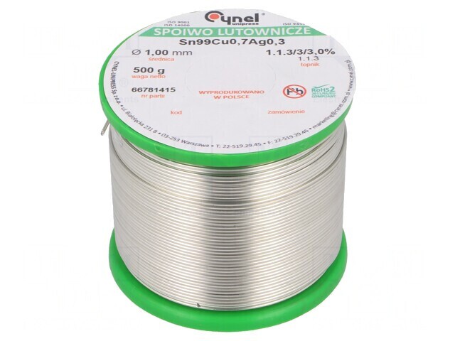 S&acirc;rmă de lipit fără plumb 1mm 500g