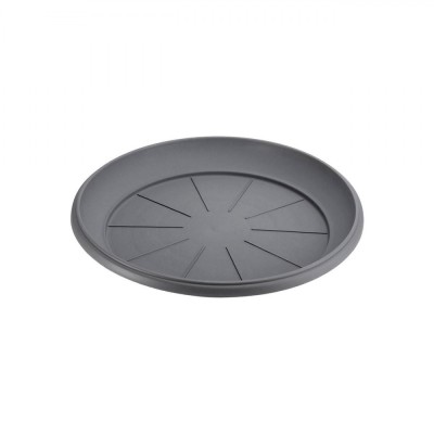 Farfurie Ghiveci Flori, Plastic, Diametru 17 cm, &amp;Icirc;nălțime 2.5 cm, Culoare Antracit foto