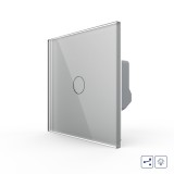 Intrerupator cap scara cu dimmer touch Livolo, gri, serie noua