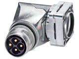Conector M17 ecranat, IP67, 8 pini, 14A, 630V, tată