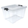 Cutie Depozitare, Model Universal, Plastic Transparent, Capacitate 30L, M&acirc;nere Negru, Oem