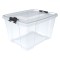 Cutie Depozitare, Model Universal, Plastic Transparent, Capacitate 30L, M&acirc;nere Negru