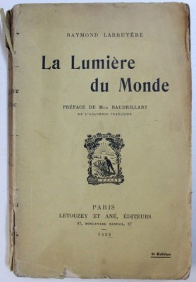 LA LUMIERE DU MONDE par RAYMOND LABRUYERE , 1923 foto