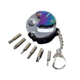 Cutit mini breloc multifunctional surubelnite din otel inoxidabil cutit pliabil, fade