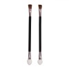 Set 2 Pensule Machiaj Ochi, Aplicator Dublu, 12cm, Profesional, Fard Pleoape, Negru