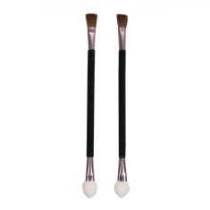 Set Pensule Machiaj, Duo-Head Applicator, 12 cm, 2 Bucăți, Negru