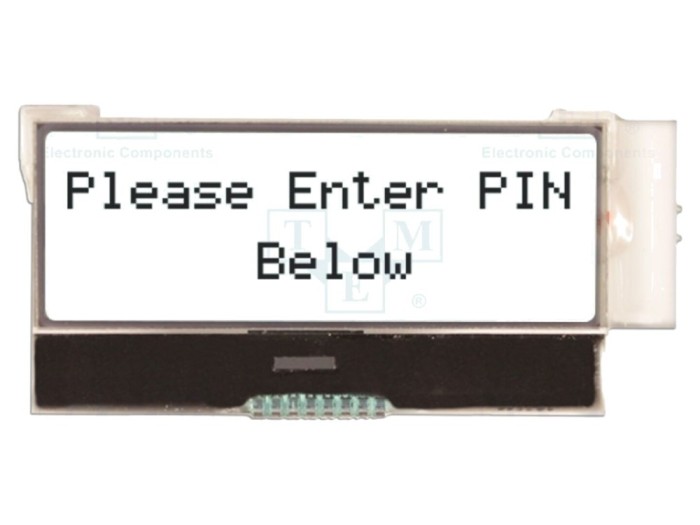 Display LCD 16x2 White LED 3VDC