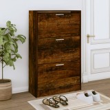 vidaXL Pantofar, stejar fumuriu, 63x24x103 cm, lemn compozit