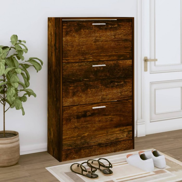 Gossi pantofar, stejar fumuriu, 63x24x103 cm, lemn compozit