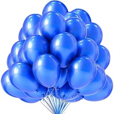 Set 10 baloane latex, Albastru, 30cm, Ropet