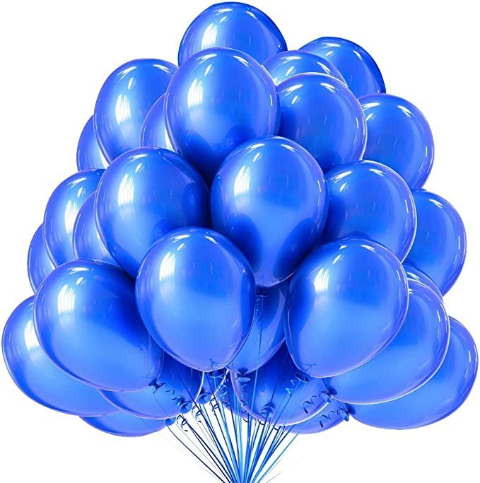 Set 25 baloane latex, Albastru, 30cm, Ropet