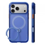 Husa MagSafe pentru Apple iPhone 18 Pro Max / 17 Pro Max, Torras, Ostand Q3 Air, Bleu