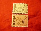 Serie Belgia Europa CEPT , 1965, 2 valori urma sarniera, Nestampilat