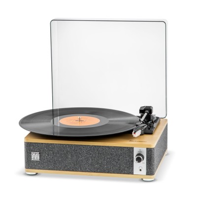 Pick-up cu ac safir si difuzor bluetooth Electromures EM 1021 Dark Grey, Bamboo Edition ProDesign DailyAppliances foto