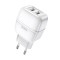 Incarcator Retea USB HOCO C77A, 2 X USB, 2.4A, Alb